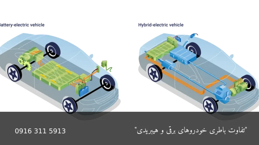 تفاوت باطری خودروهای برقی و هیبریدی - امداد باطری اهواز